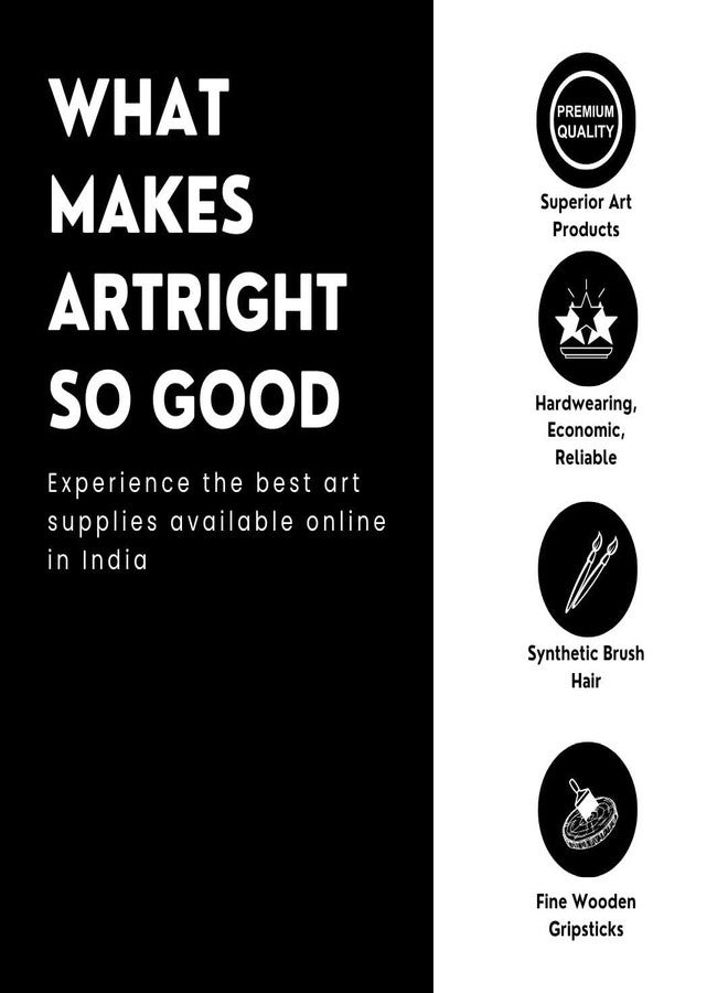 ArtRight 2 Inch Flat Wash Painting Brush - Handmade Professional Artist Brush for Acrylic, Watercolor, Gouache & Mixed-Media Painting (Wood Handle) - Image 5